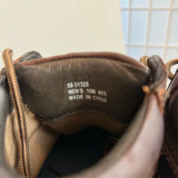 Johnston & Murphy Lombard Cap Toe Rich Brown Lace-Up Boots Size 10 M - Picture 6 of 12